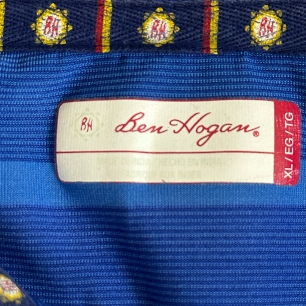 Ben Hogan Men's Pro Golf Polo Rugby Blue Striped Size XL​​​​​​ - Picture 6 of 8